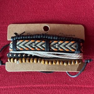 American Legacy Treasures Black and Orange Bracelets Set of 4